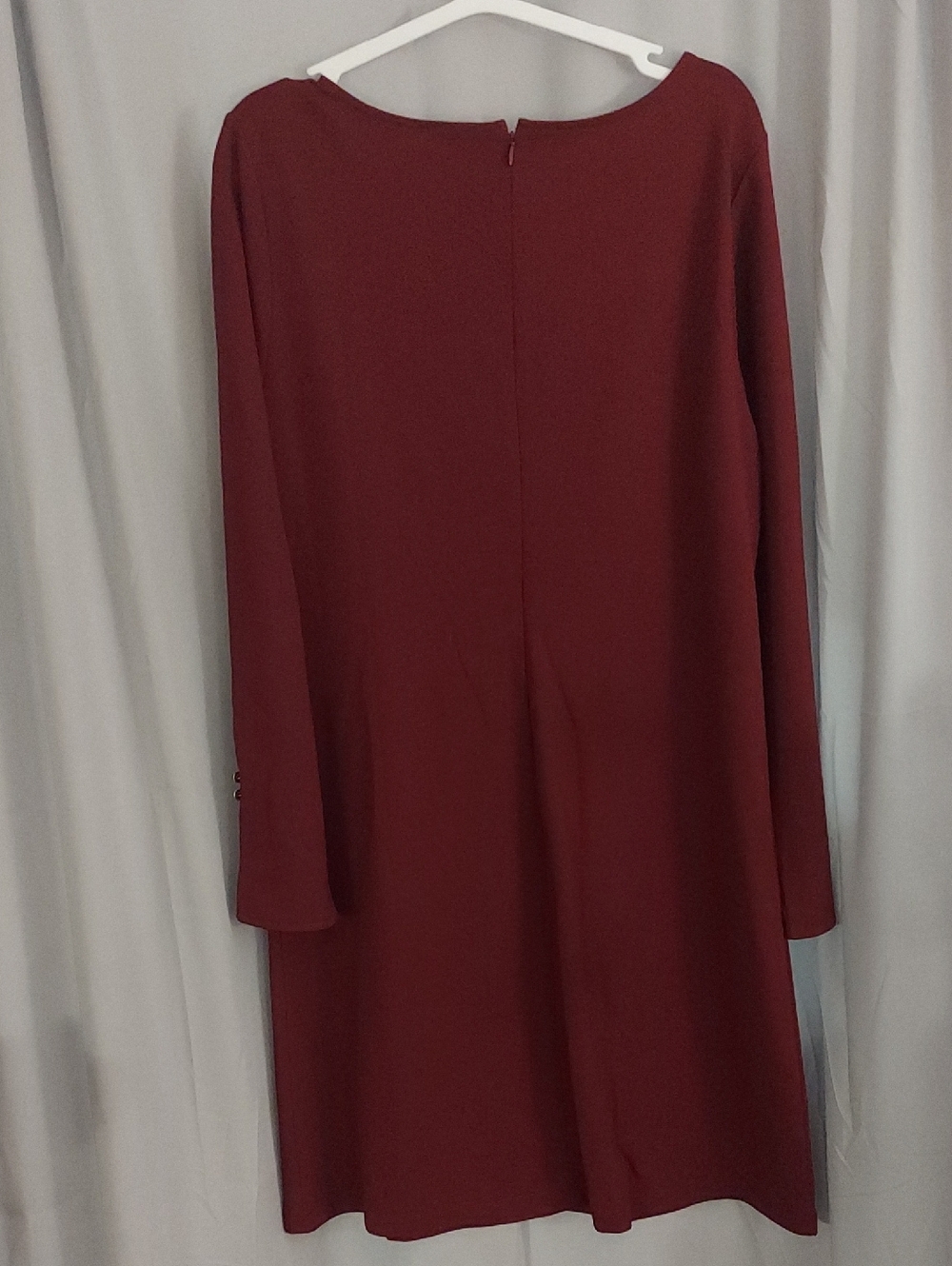 Ann Taylor Maroon Long Sleeve Shift Dress - Picture 4 of 5